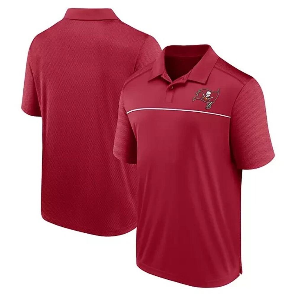 Team Apparel NFL Tampa Bay Buccaneers Mens Short Sleeve Polo Red Size S